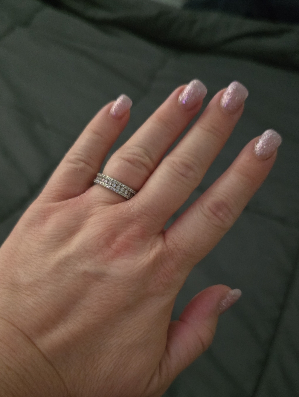 6.5 , Silver Women's 3/4 Real DIAMOND  Ring!!!